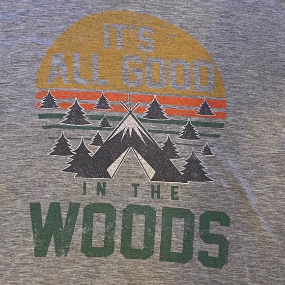 "It's All Good In The Woods" Graphic Camping Tee - Picture 2 of 3